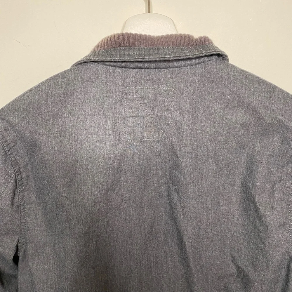 Vans Jacket Grey Full zipper button closure front pockets S
